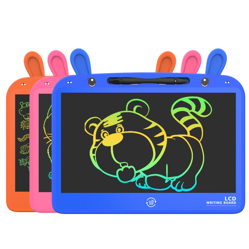 2022 nowy wysokiej jakości 13.5 Cal elektroniczny Graffiti Pad tabliczka do rysowania zabawki wymazywalnej LCD notes z dzieci długopis Stylus