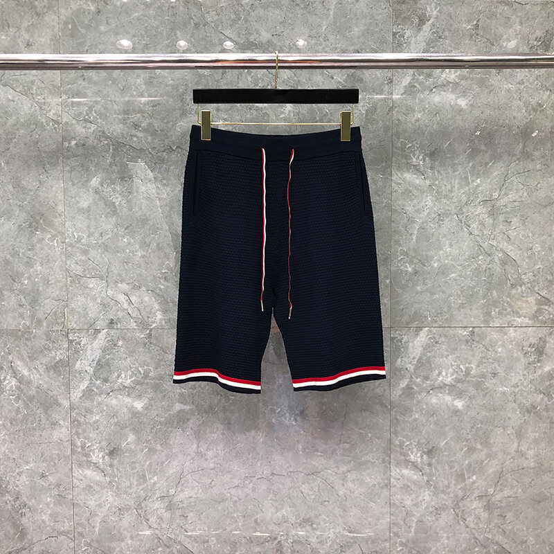 TB THOM-pantalones cortos de algodón suave para hombre, ropa de calle informal Harajuku, de baloncesto, holgados, de verano