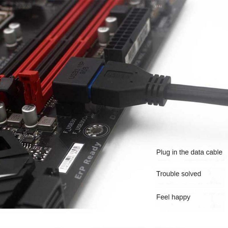Kabel Adapter komputera starannie płyta główna 19pin Adapter komputera 90 stopni kabel komputerowy i złącze konwerter komputera