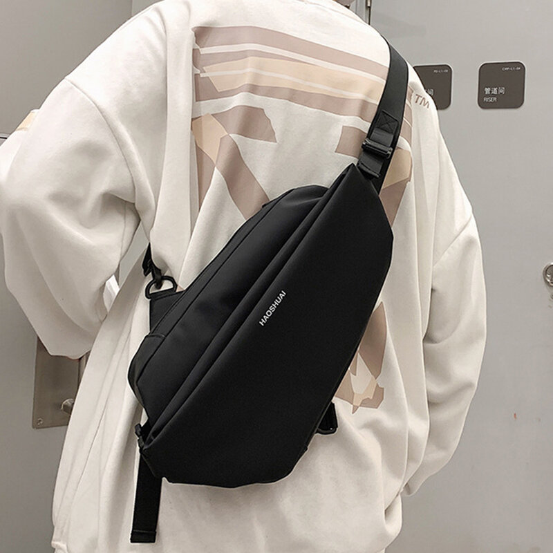 Męskie modne wielofunkcyjne modne torby na ramię wodoodporna torba podróżna Crossbody torba ze sznurkiem torba listonoszka torba na klatkę piersiową dla mężczyzn