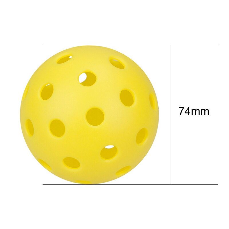 5pcs Pack Durable Outdoor Pickleball Balls 40 Holes Training Pickleball Accessories 74mm Standard Pickle Balls