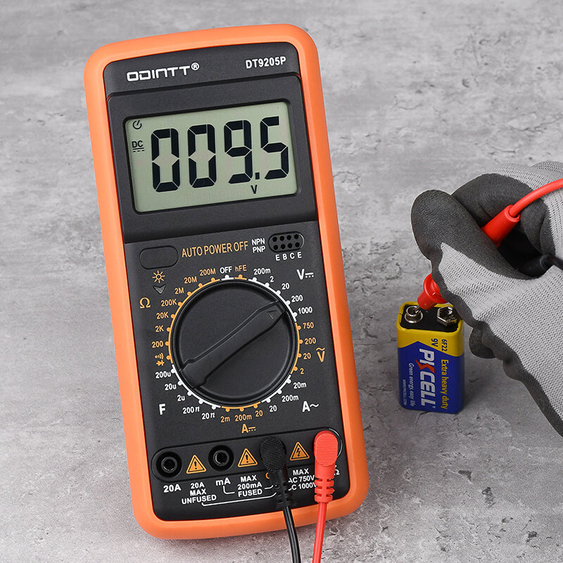 Novo profissional multímetro digital indicador de tensão ac dc hfe ohm diodo buzina testador medidor de capacitância dmm ferramentas elétricas