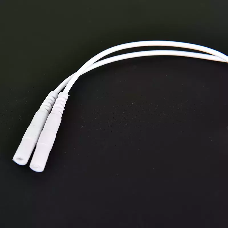 Clip para aliviar el dolor de oído, 2 piezas, Tens, 2,0mm, Pin, electrodo de pezón, Cable de conexión, ayuda para dormir para masajeadores