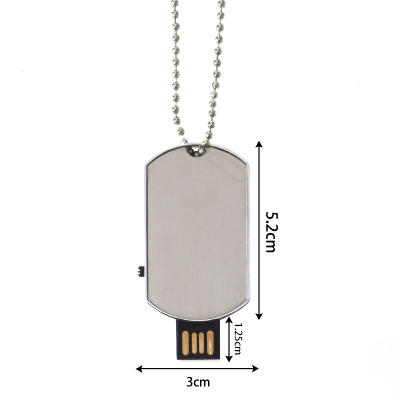 JASTER – jolie clé USB 2.0 en métal pour collier de soldat, capacité de mémoire de 4 go 32 go 64 go, gravure Laser (1 pièce gratuite personnalisée LO)