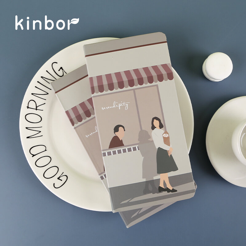 Kinbor-Agenda de planificación semanal pequeña, cuaderno Kawaii portátil, libro de registro de superficie dura, manual de eficiencia, Agenda, diario 2022