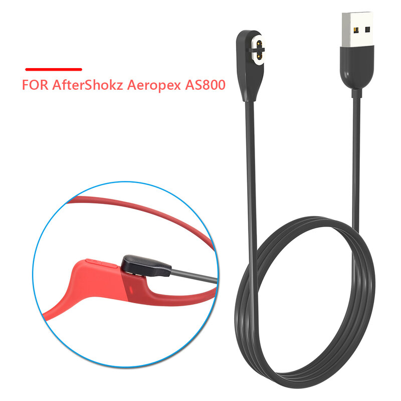 Cable cargador magnético para auriculares, soporte de carga, conducción ósea, para AfterShokz Aeropex AS800