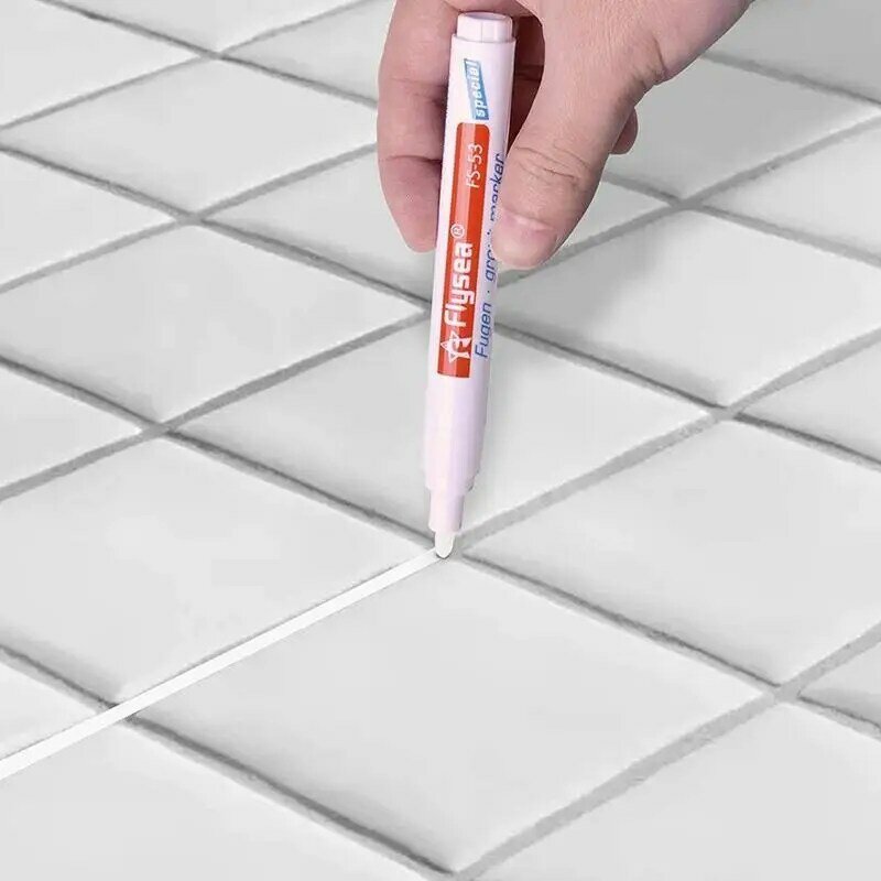 สีกันน้ำ Gap Repair ปากกากระเบื้องสีขาวเติมปากกา Mouldproof Wall Porcelain Grout ตัวแทนสีห้องน้ำบรรจุ Cl T0P2