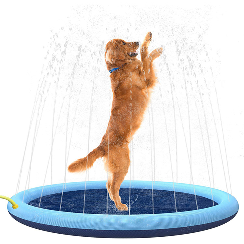 170*170cm Pet Swimming Pool Pet Sprinkler Pad Inflatable Water Spray Mat Tub Summer Play Cooling Mat Dog Bathtub