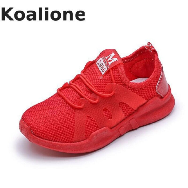 Kids Shoes Girls Sport Shoes Boys Sneakers Summer Air Mesh Fabric Breathable Running Shoes Children Casual Sneakers Black Autumn