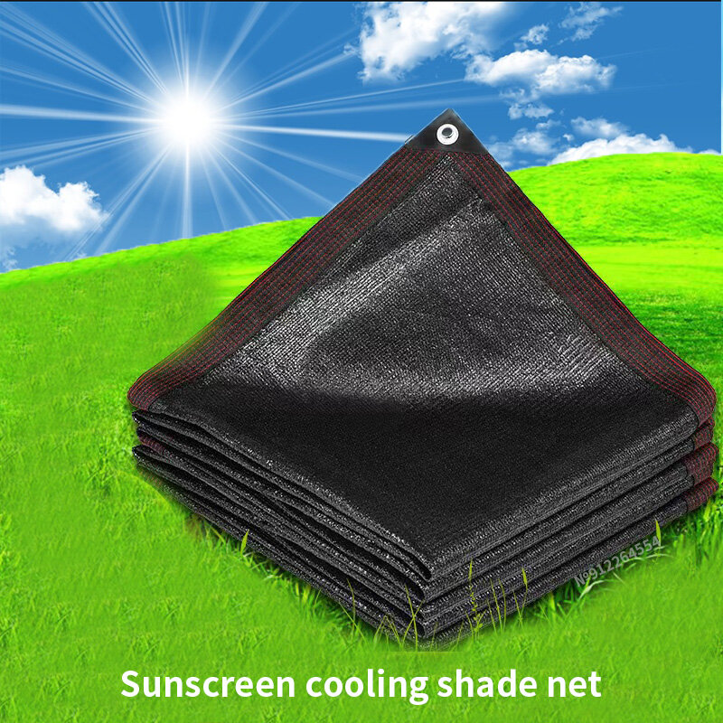 سميكة 12Pin 90% درجة التظليل المضادة للأشعة فوق البنفسجية HDPE الأسود الشمس شبكة تظليل في الهواء الطلق سيارة شرفة المرآب المظلة الشمس Nets4x5m/3x 3m/3x5m