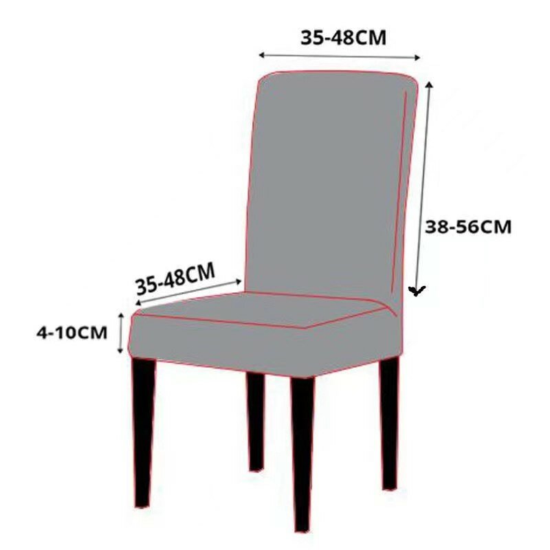 Fundas elásticas de tela brillante de terciopelo para sillas, fundas de asiento de tamaño Universal para comedor