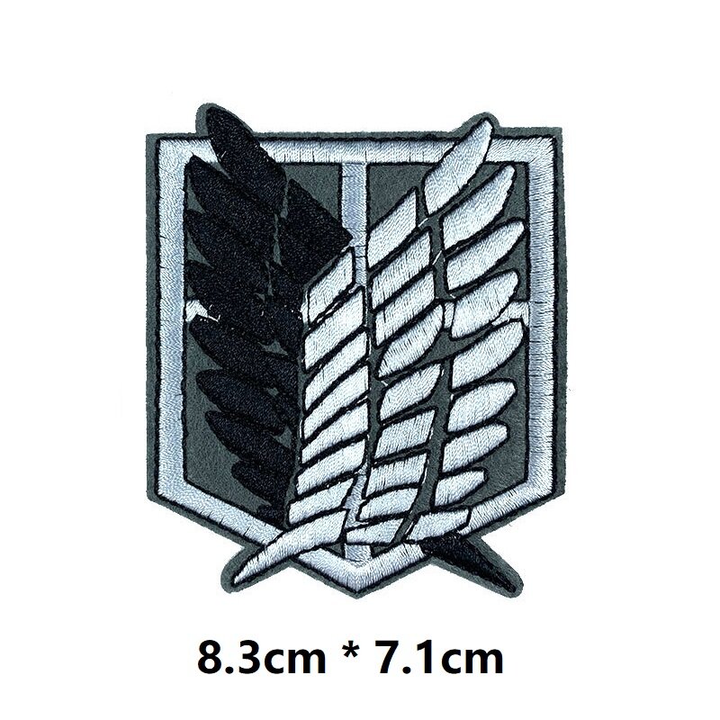 Parches bordados de planchado de la Legión de exploración de la libertad de las alas de los titanes para la ropa, insignia de apliques de moda DIY