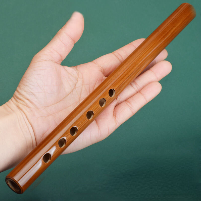 Seção de bambu amargo flauta vertical soprando piccolo iniciantes estilo antigo entrada flauta de bambu estudante instrumento musical