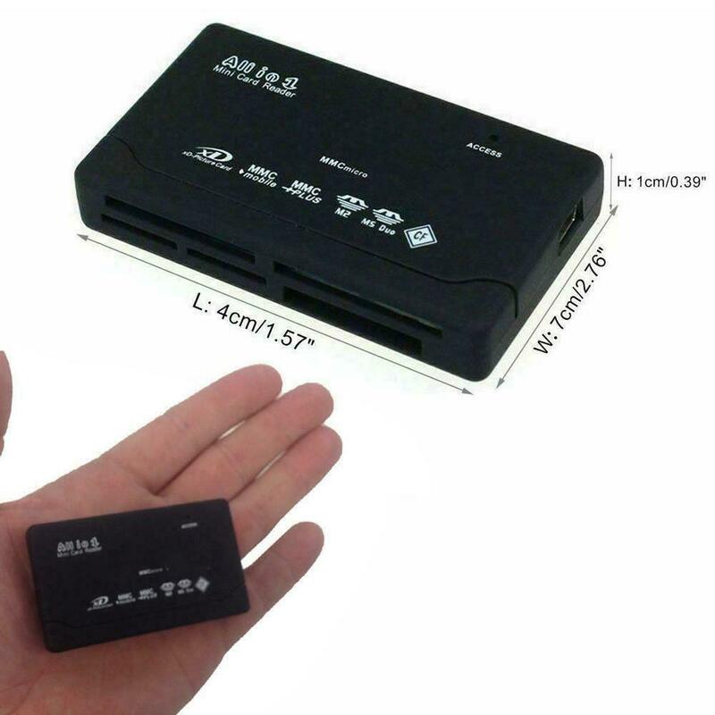 올인원 메모리 카드 리더기, USB 외부 SD 미니 마이크로 M2 MMC 고속