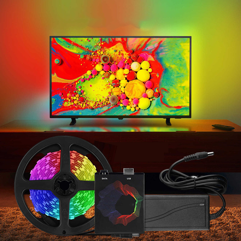 Ambilamp-Pantalla de seguimiento de TV para PC, cambio de Color, pantalla de sueño, tira LED WS2812B, HDTV, Monitor de ordenador, retroiluminación
