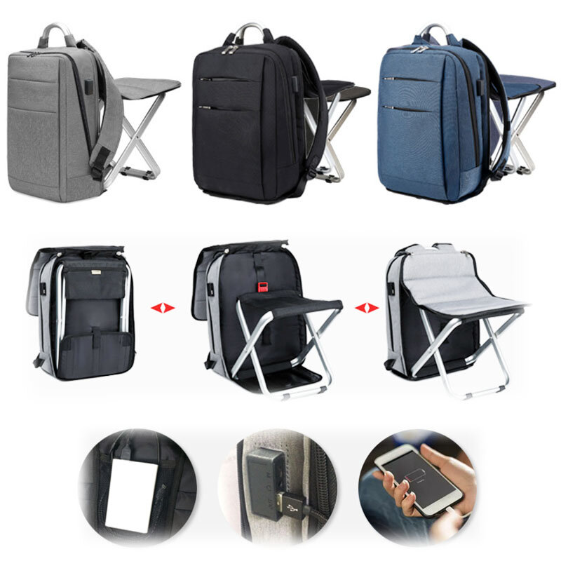 VIP-silla plegable portátil, mochila de aleación de aluminio, taburete plegable, silla de pesca, mochila de equipo multifuncional