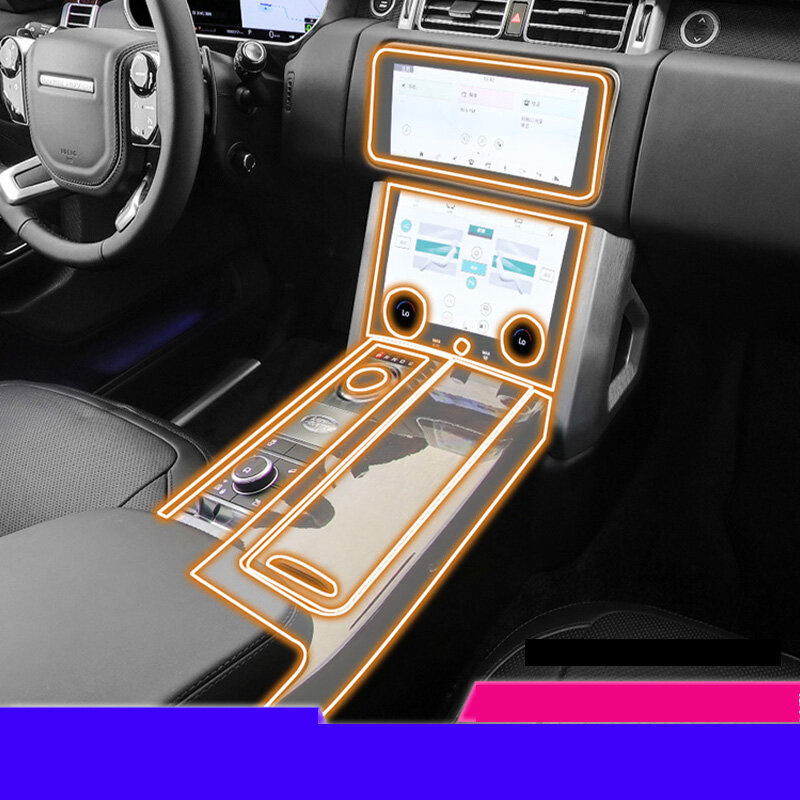 Película protectora transparente de TPU para Land Rover, pegatina Interior de coche, Panel de aire de puerta de engranaje de Control Central, para Range Rover Sport 2013-2022