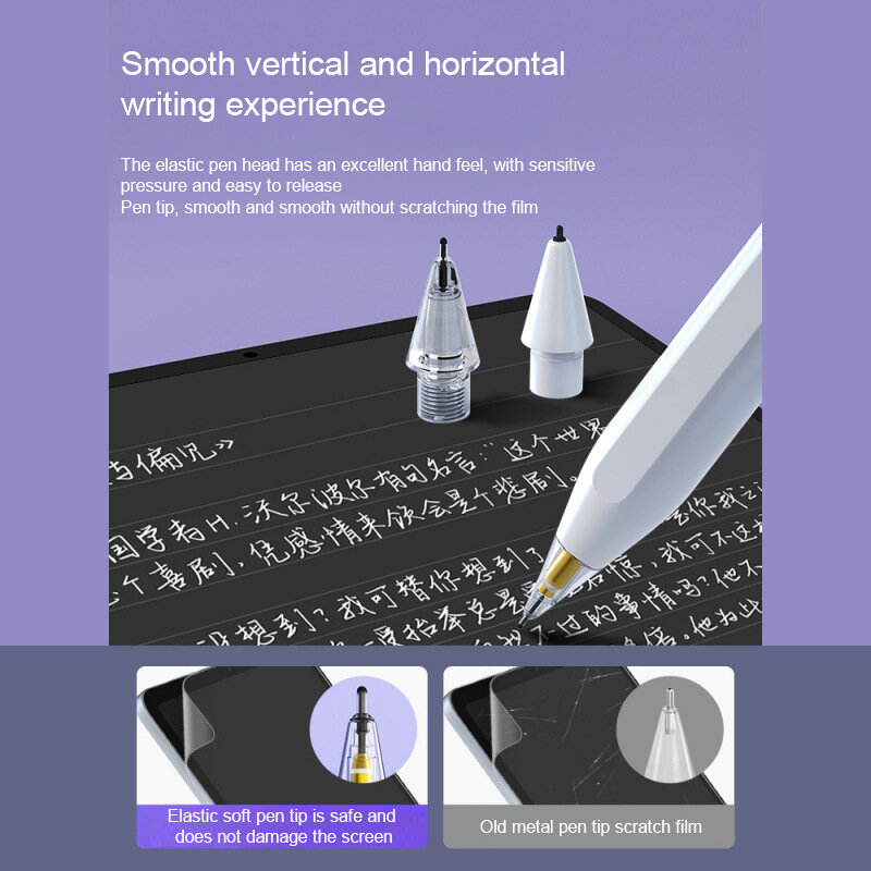 New Pencil Tips 4B 2B HB For Apple Pencil 1/2 Gen Replacement Crystal Diamond Tips Anti-wear Stylus Pen Tips Elastic Nib Durable