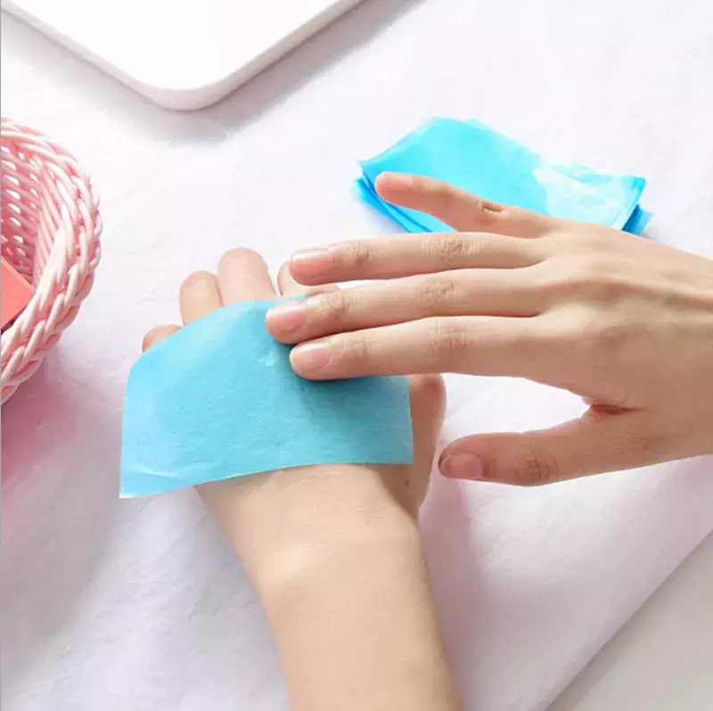 50 folhas/pacote de papel absorvente controle de óleo toalhetes maquiagem limpeza verão blotting facial óleo encolher poro rosto ferramenta limpeza