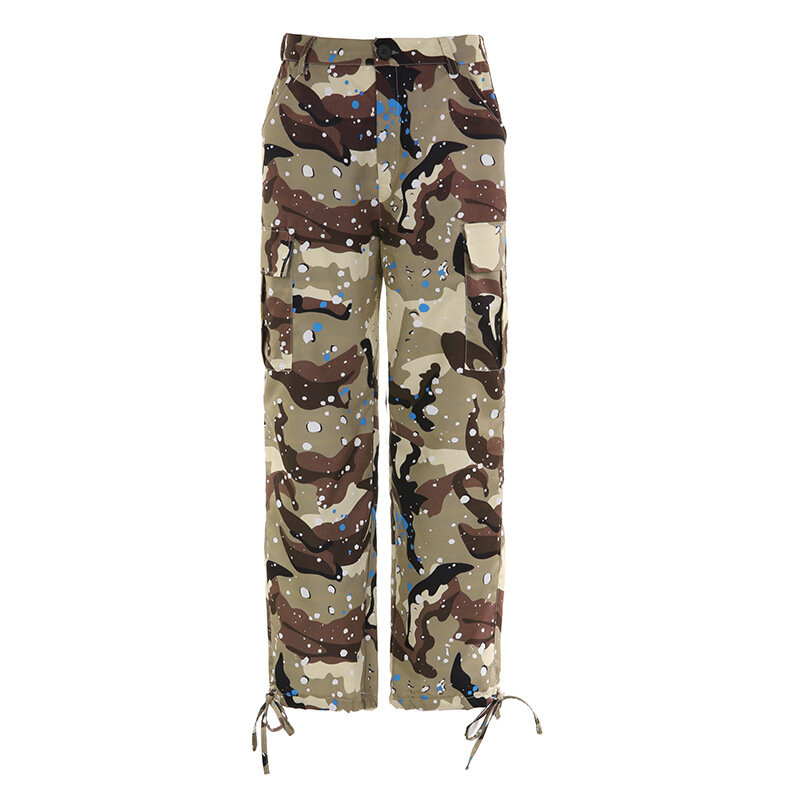 CamSolomon-Pantalon de jogging taille haute pour femme, vêtements streetwear, tenue décontractée, cargo avec poche, proximité, Wsrtring