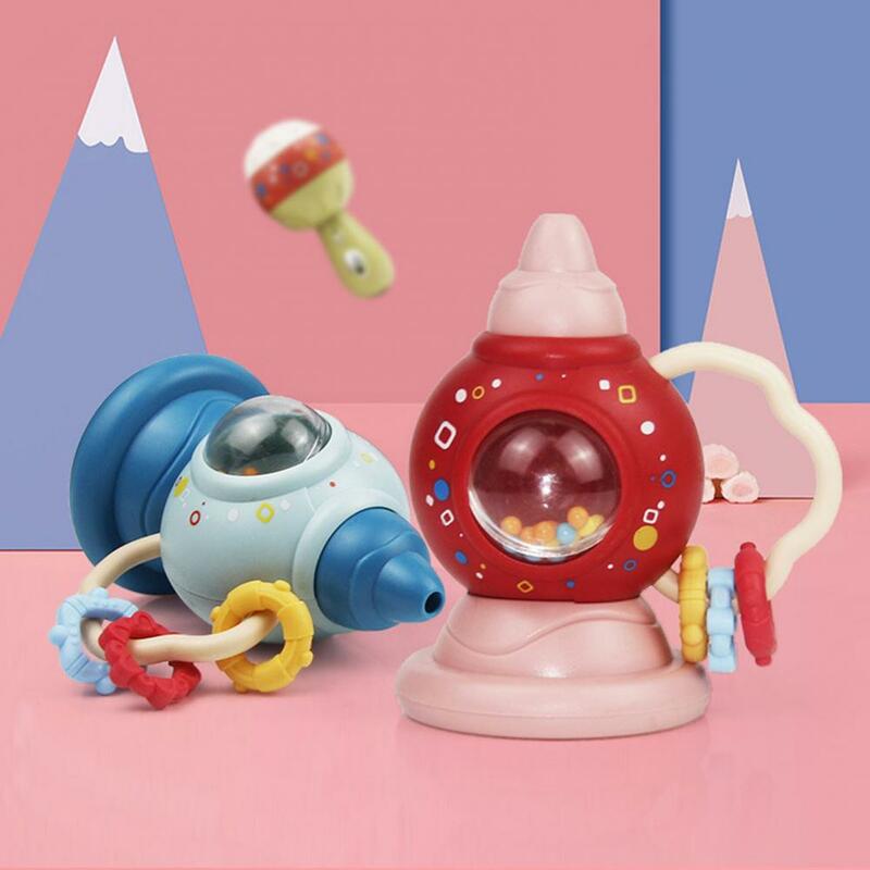 Sonajero de plástico para niños pequeños, juguete para atraer la atención, sin rebabas