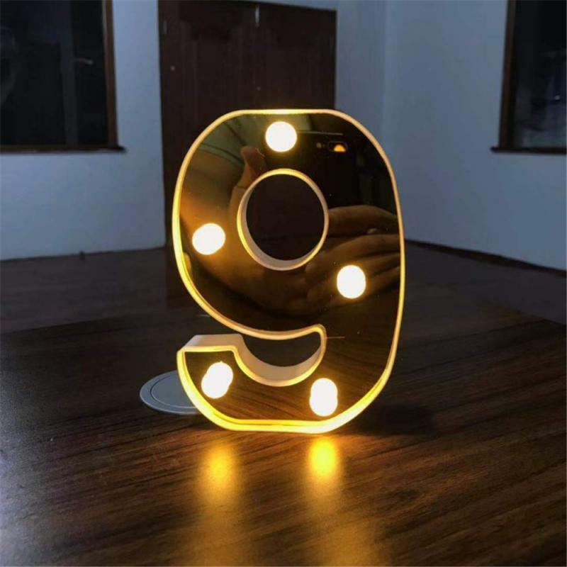 Grote Alfabet Nummer Led Digitale Lampjes Light Up Digitale Staande Waterdicht