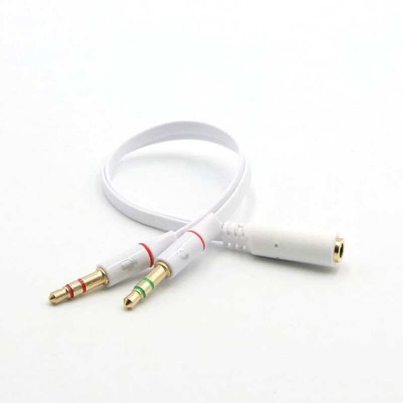 10-100 Stuks 3.5Mm 1 Female Naar 2 Mannelijke Aux Audio Kabel Mic Splitter Kabel Oortelefoon Hoofdtelefoon Adapter kabel Voor Telefoon Pad Mobiele
