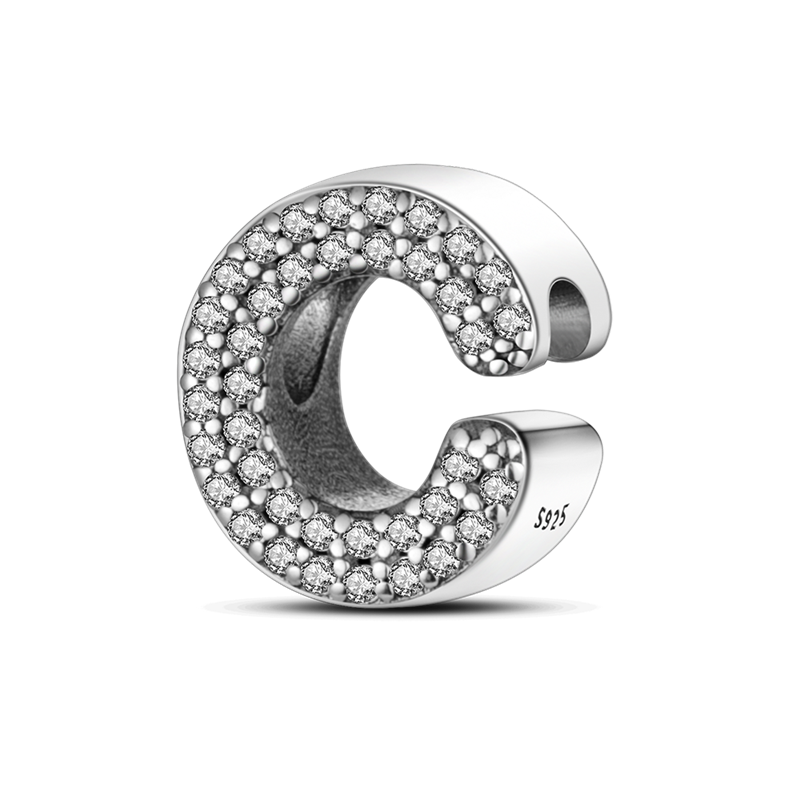 CodeMonkey 100% Real 925 Sterling Silver Letter Alphabet A-Z Charm Name Bead Fit Original Bracelet Pendant Jewelry CMC030