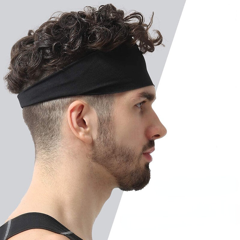 Yoga Schweiß-absorbent Stirnbänder Elastische Schweißband Outdoor Sport Basketball Radfahren Haar Band Sonnencreme Fitness Sport Headwrap