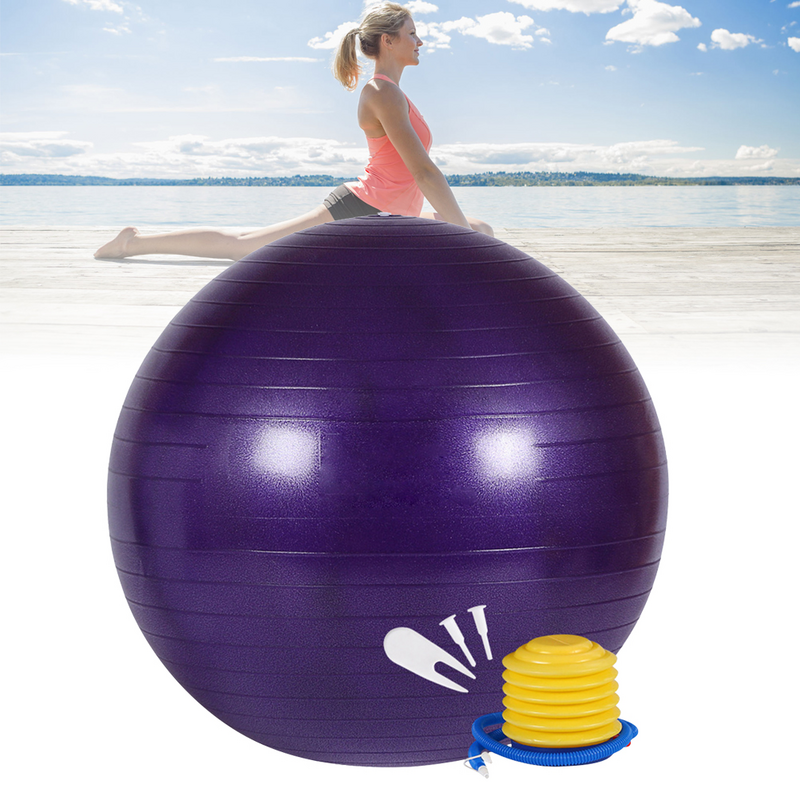 75cm Professionelle Übung Burst Stabilität und Yoga für Fitness Gym Training Pumpe Enthalten (Dunkelblau)