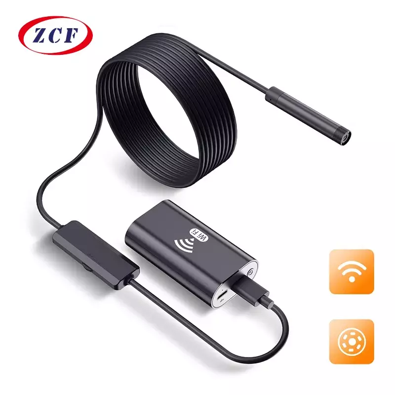 F99 8mm Lens HD720P Wifi Endoscope Camera  Soft Hard Wire IP67 Waterproof USB Inspection Borescope Camera for Android IOS iPhone