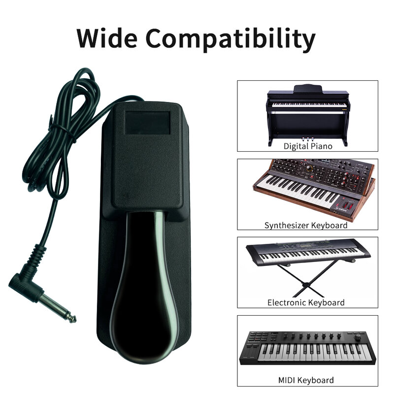 Pedal de Metal que incluye suave, Sostenuto, accesorios de Piano Digital de Sustain, instrumento Musical