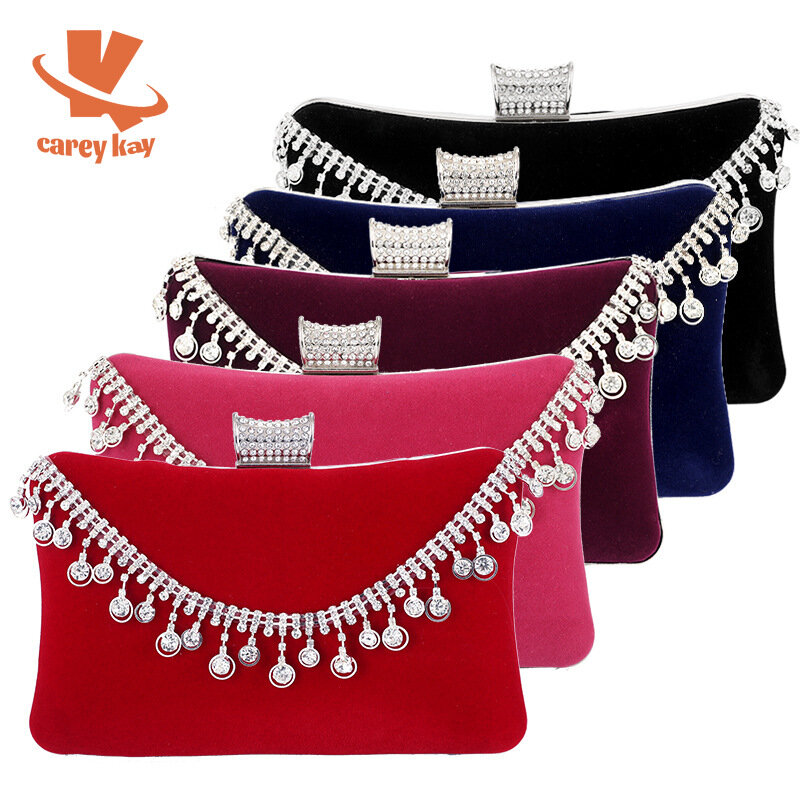 Carey kay 2022 novos diamantes sacos de noite com alça feminina banquete festa vestido embreagem luxo desinger bolsas bolsas
