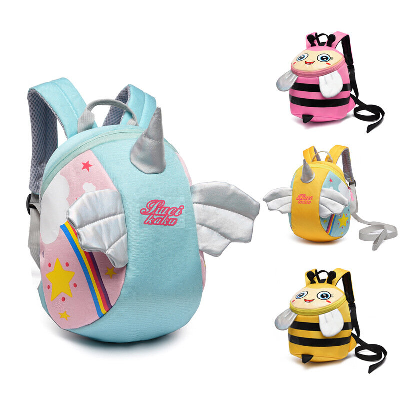 Sac à dos licorne en peluche 3D pour enfants, sac d'école de maternelle pour filles et garçons, animaux mignons