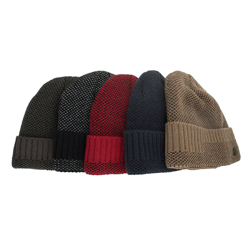 KUNEMS ฤดูหนาวขนแกะ Beanies หมวกสำหรับชาย Bonnets แฟชั่น Skuilles หมวกถักกลางแจ้งแบบสบายๆหมวกพ่อหมวก Gorras