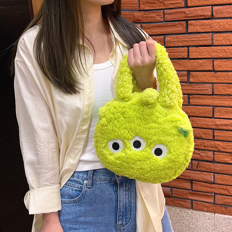 Japanese Pine Series Strawberry Bear Girl's New Plush Toy Doll Handbag Sweetheart Lamb Velvet Handbag Girl's Gift