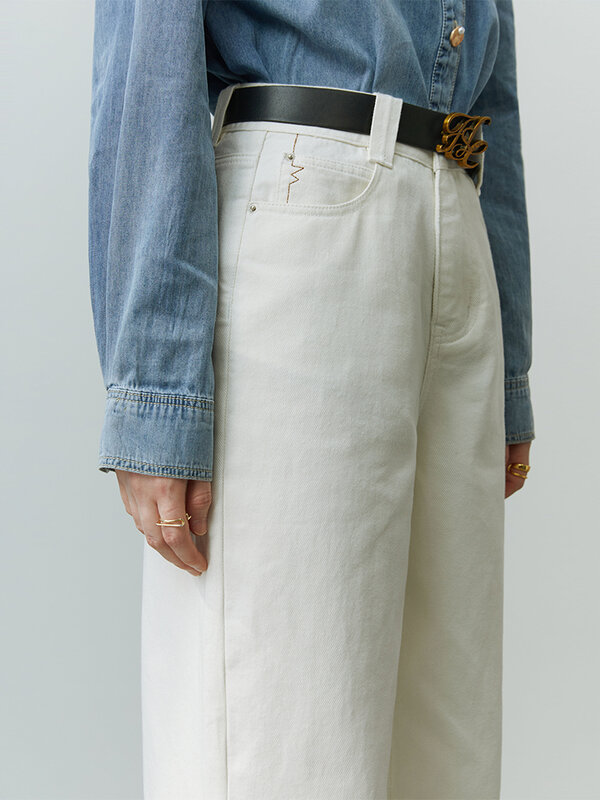 Джинсы FSLE женские с завышенной талией, классические узкие универсальные прямые повседневные брюки-трубы из джинсовой ткани, осень