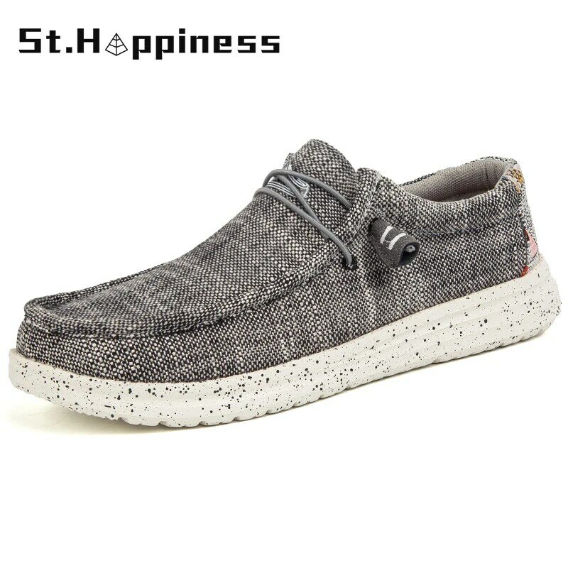 2021 Summer New Men's Canvas Boat Shoes Outdoor Convertible Slip On Loafer Fashion Casual Flat Non-Slip Deck Shoes Big Size 47