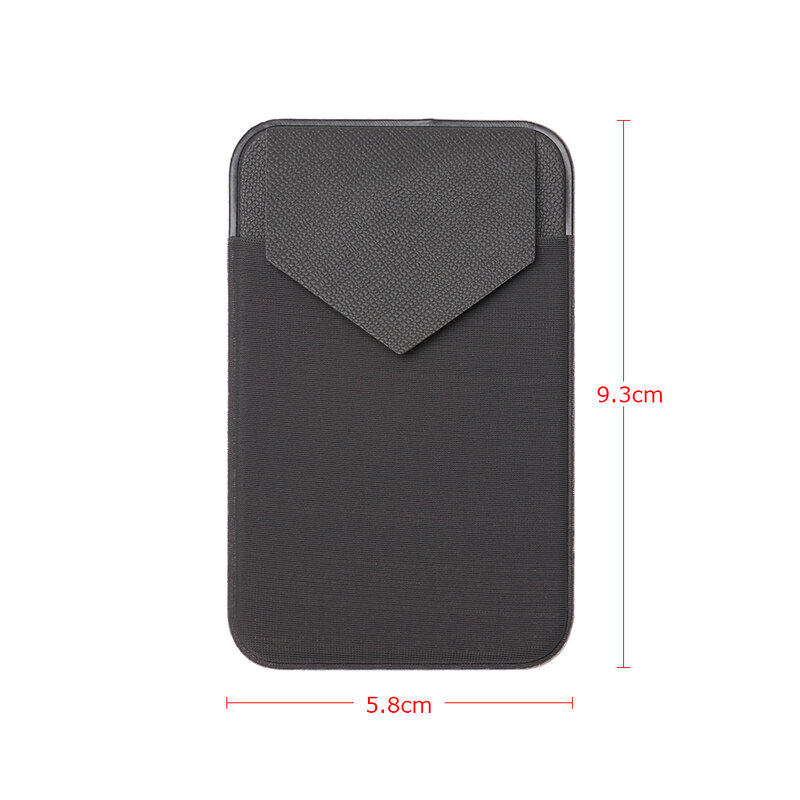 Nowe elastyczne etui na karty do telefonu samoprzylepna naklejka Slim kieszeń uniwersalna kieszeń na telefon komórkowy moda Lycra portfel ze sztucznej skóry