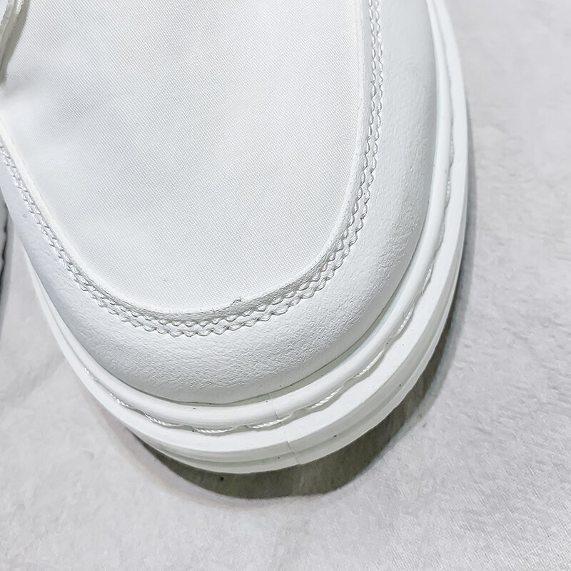 Sepatu Luncur Pria Trendi Sepatu Putih Pria Cocok untuk Musim Panas Sepatu Kasual Kulit Pria Baru Sepatu Bisnis untuk Pria