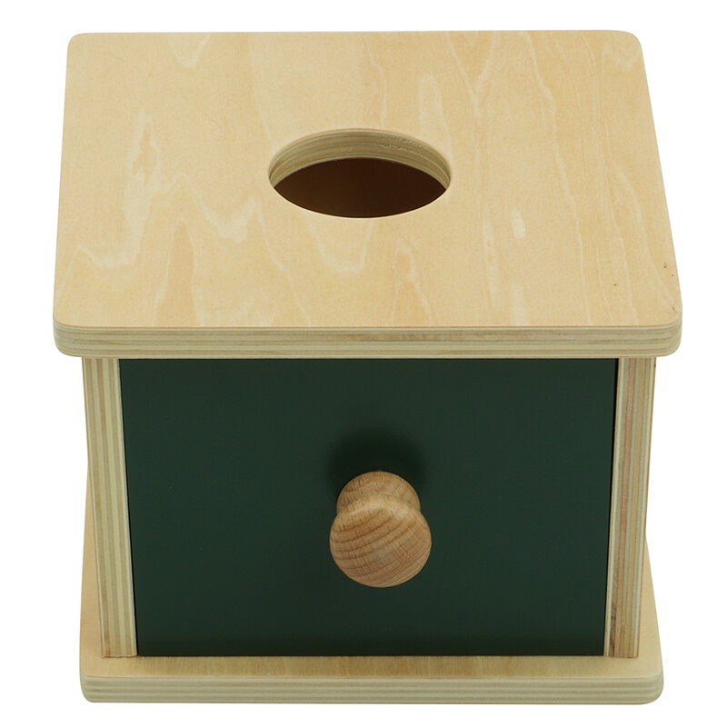 Montessori materiais de aprendizagem caixa de madeira educacional imbucare caixa com bola de malha infantil sensorial básica vida habilidade crianças brinquedo