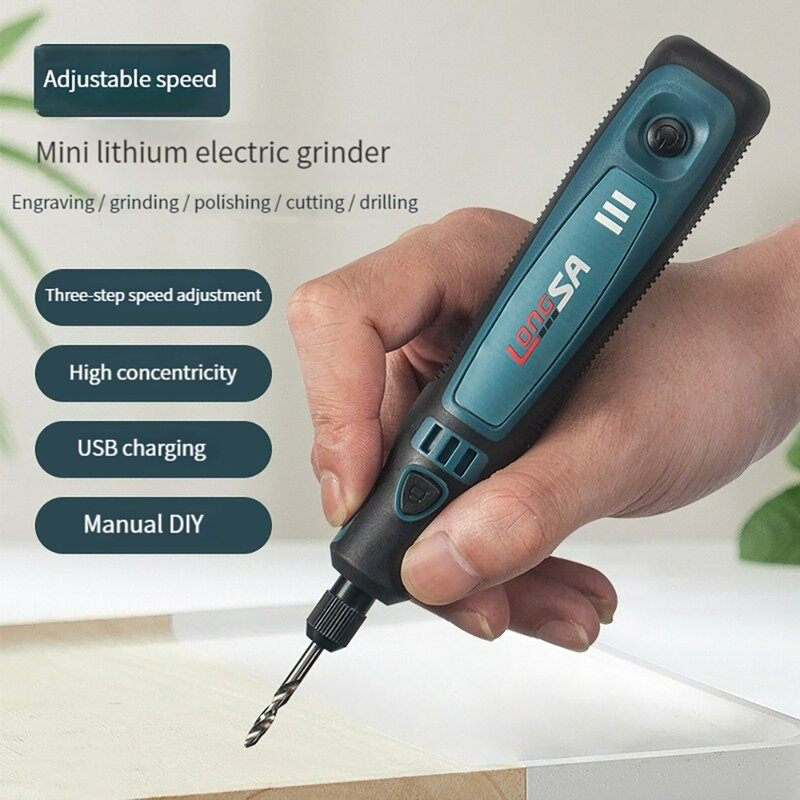 USB Aufladbare Rotary Tool Kit,3-Speed Multi-Zweck Mini Power Tool für Schleifen, Bohren, polieren, Gravur, DIY Projekte