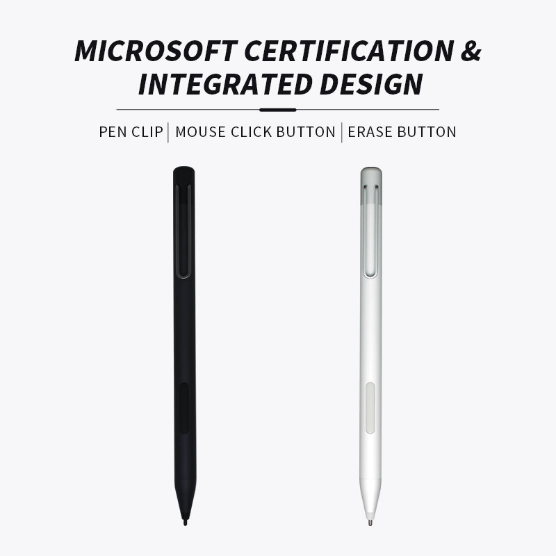 Pena Stylus untuk Microsoft Surface Pro 3 4 5 6 7 Pensil Kapasitif dengan Penolakan Telapak Tangan 4096 Sensitif Tekanan untuk HP ASUS DELL