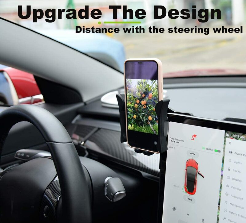 Organizador de teléfono para Tesla modelo 3, soporte con carga inalámbrica Y pantalla de montaje para gafas, caja de almacenamiento para coche