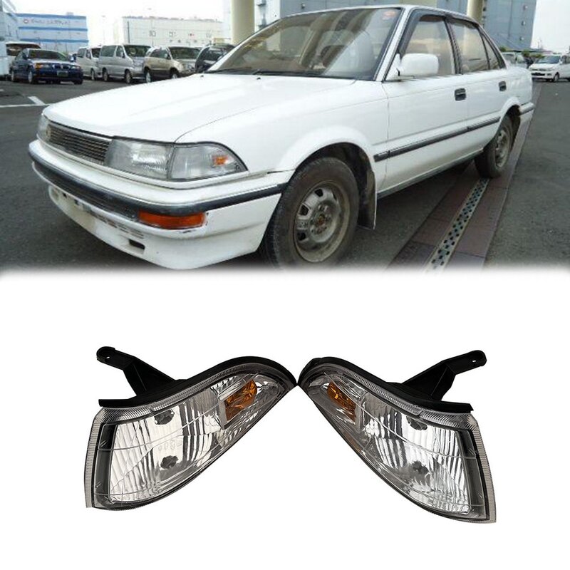 Car Front Bumper Left Right Side Corner Light Turn Signal Indicator Light Lamp for Toyota Corolla AE92 1988