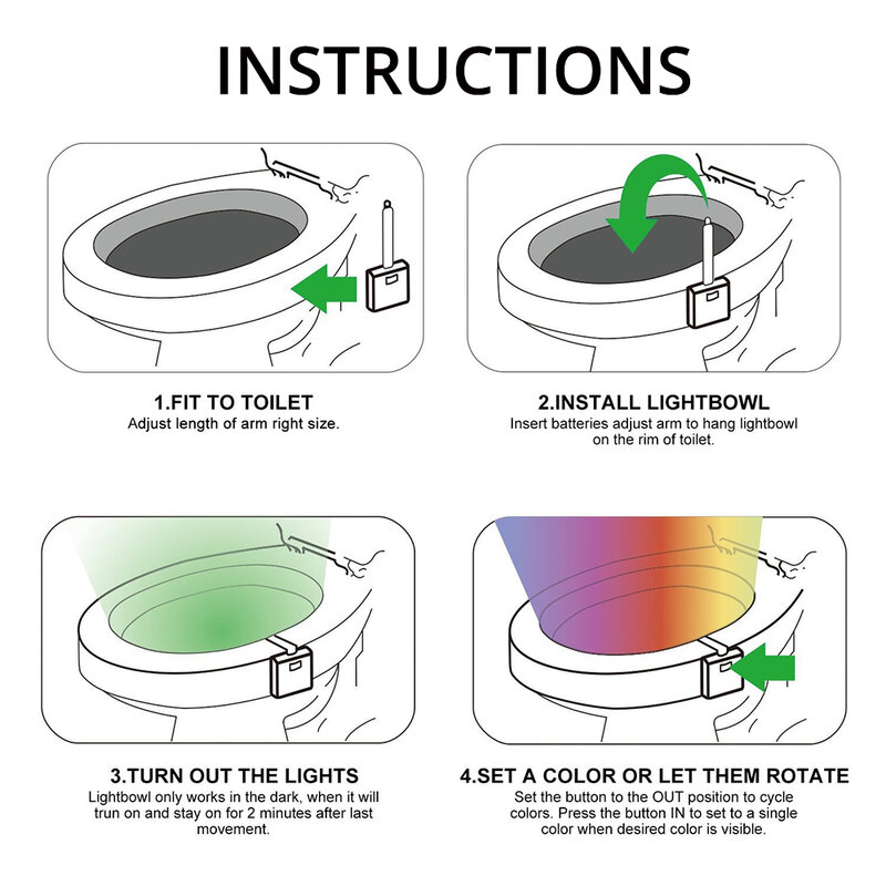 PIR Toilet Led sedile luce notturna sensore di movimento intelligente RGB retroilluminazione impermeabile per ciotola Luminaria lampada WC WC Led luce domestica