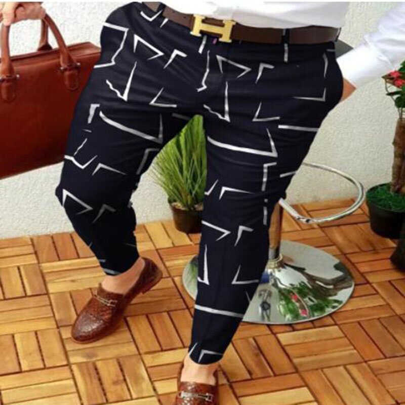 2022 Spring/Summer New Black 3D Gradient Men's Fashion Casual Lightweight Straight Pants Street Trend Retro Hip Hop Long-Pants