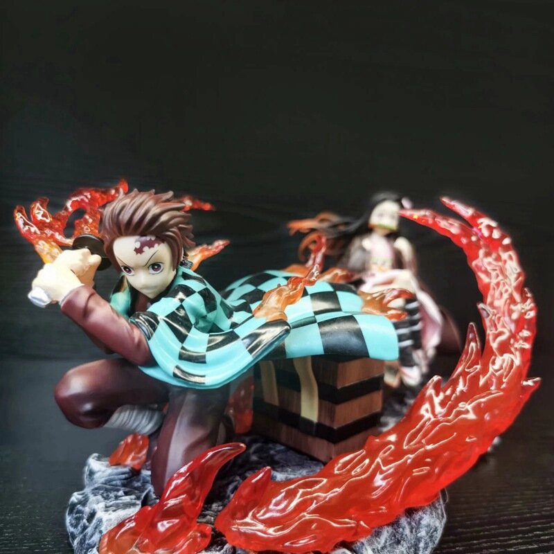 Figurine Demon Slayer 17cm, Statue GK Kamado Tanjirou Nezuko pour adulte, modèle de collection, cadeaux d'anniversaire