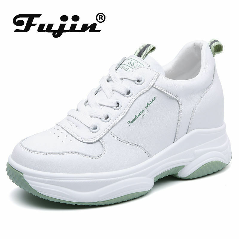 Fujin 6Cm Vrouwen Casual Sneakers Platform Wedge Ademende Schoenen Vrouwelijke Zomer Comrfortable Snowboots Schoenen Vrouwen