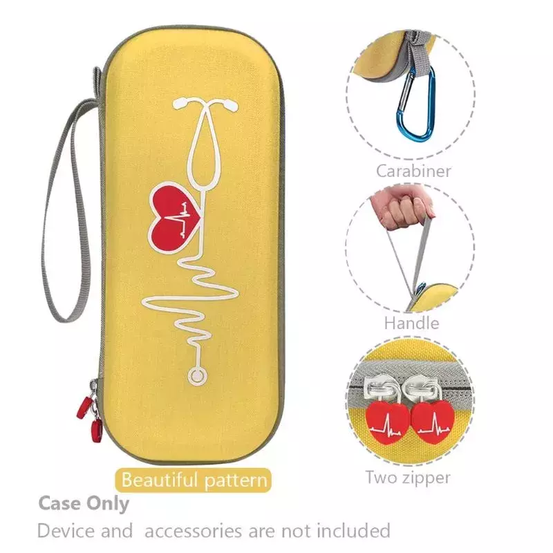 Hard EVA Portable Stethoscope Carrying Case Storage Box Shell Mesh Pockets For 3M Littmann III Stethoscope Medical Organizer Bag